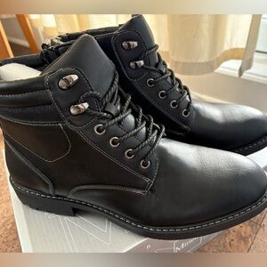 Black Leather Men's Boots